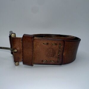 Timberland Belt Casual Brown Mens Sz 38 Leather 1.5"